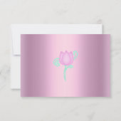 ピンクきらめくsweet sixteenパーティーrsvp 出欠カード (裏面)