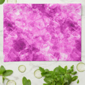 ピンクくしゃくしゃしたテクスチャ キッチンタオル (折り畳み)