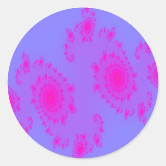 ピンクくしゃみステッカー ラウンドシール (正面)