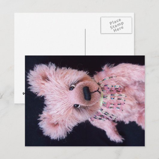ピンクくま ポストカード (正面/裏面)