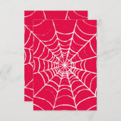 ピンクくもの巣 サンキューカード (正面/裏面)