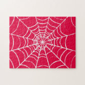 ピンクくもの巣 ジグソーパズル (横)