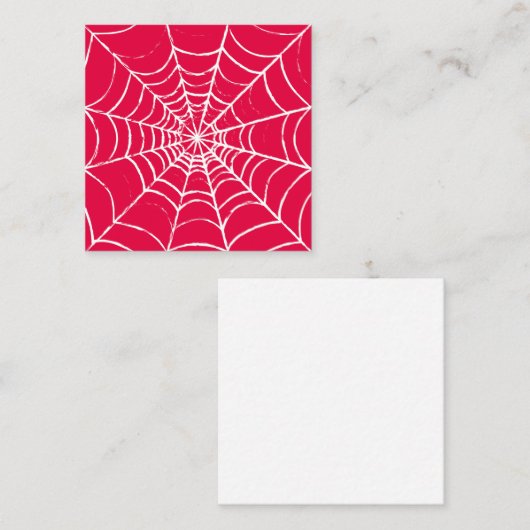 ピンクくもの巣 スクエア名刺 (正面/裏面)
