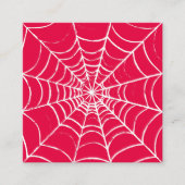 ピンクくもの巣 スクエア名刺 (正面)