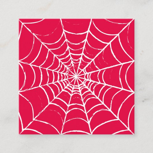 ピンクくもの巣 スクエア名刺 (正面)