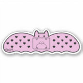 ピンクこうもり状包帯 シール (正面)