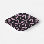 ピンクこうもり紙プレート ペーパープレート (傾斜あり)