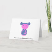 ピンクこけしブルーカード カード (裏面)