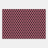 ピンクこけし人形ラッピング紙シートセット ラッピングペーパーシート (正面3)