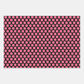 ピンクこけし人形ラッピング紙シートセット ラッピングペーパーシート (正面2)