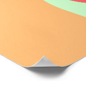 ピンクこけし日本の人形ガールーム ポスター (角)