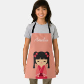 ピンクこけし日本の人形 エプロン (インサイチュ)