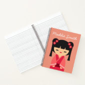 ピンクこけし日本の人形 ノートブック (内部)