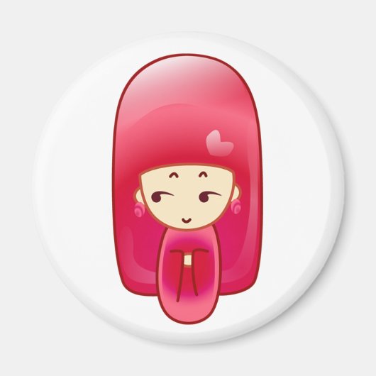 ピンクこけし マグネット (正面)