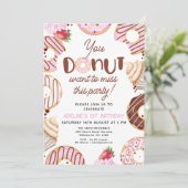 ピンクこの恋しく思パーティー誕生日 招待状 (スタンド正面)