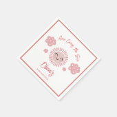 ピンクこ来この太陽の日照少女ベビーシャワー スタンダードカクテルナプキン (角)