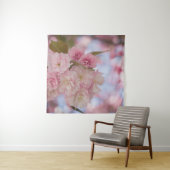 ピンクさくらんぼがクローズアップ写真で咲く タペストリー (インサイチュ)