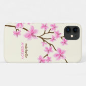ピンクさくらんぼの花の木 Case-Mate iPhoneケース (裏面(横))