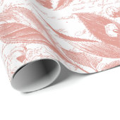 ピンクさくらんぼの花の枝の包装紙 ラッピングペーパー (ロールコーナー)