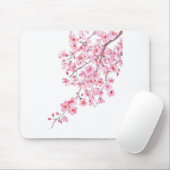 ピンクさくらんぼの花の水色2020 マウスパッド (マウス)