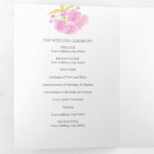 ピンクさくらんぼの花の水色 三つ折りプログラム (内部最初)