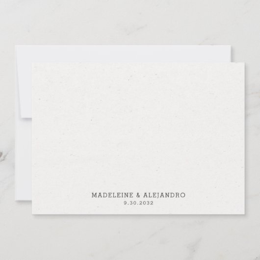 ピンクさくらんぼの花エレガントフローラシ結婚ック サンキューカード (裏面)