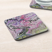 ピンクさくらんぼの花 コースター (左側)