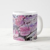 ピンクさくらんぼの花 ジャンボコーヒーマグカップ (正面右)