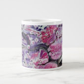 ピンクさくらんぼの花 ジャンボコーヒーマグカップ (正面)