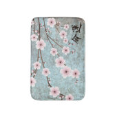 ピンクさくらんぼの花「運命」 バスマット (正面縦)