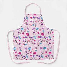 ピンクさくらんぼカラフルフローラ エプロン