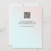 ピンクさくらんぼツリーバタフライブライダルシャワー 招待状 (裏面)