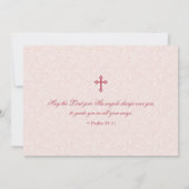 ピンクさくらんぼバードファースト聖餐式 招待状 (裏面)