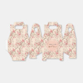 ピンクさくらんぼパーソナライズされた花切妻箱 フェイバーボックス (折り畳みなし)