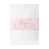 ピンクさくらんぼフラズツリーブランチ 招待状ベリーバンド (正面例)