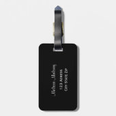 ピンクさくらんぼフラムスグリッター ラゲッジタグ (裏面縦)