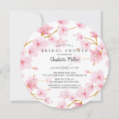 ピンクさくらんぼフラムスブライダルシャワー 招待状 (正面)
