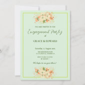 ピンクさくらんぼフラムス婚約パーティ 招待状 (正面)