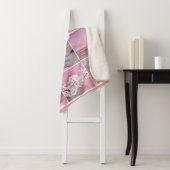 ピンクさくらんぼブラウズインスタグラムフォトグリッド桜 シェルパブランケット (インサイチュ)