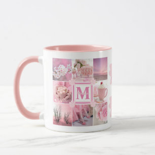ピンクさくらんぼブラウズインスタグラムフォトグリッド桜 マグカップ