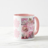 ピンクさくらんぼブラウズインスタグラムフォトグリッド桜 マグカップ (正面右)