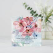 ピンクさくらんぼブラッズスクエア結婚式招待状 招待状 (スタンド正面)