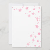 ピンクさくらんぼブラッドサムブライダルシャワー 招待状 (裏面)