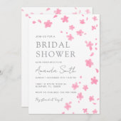 ピンクさくらんぼブラッドサムブライダルシャワー 招待状 (正面/裏面)