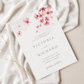 ピンクさくらんぼブロッサムウォーター色結婚フローラ セーブザデート