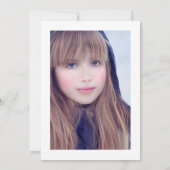 ピンクさくらんぼブロッサムジオメトリ春キンセアニラ 招待状 (裏面)