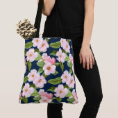 ピンクさくらんぼブロッサムトートバッグ トートバッグ (クローズアップ)