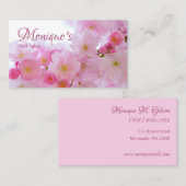 ピンクさくらんぼブロッサムパーソナライズされた名刺 名刺 (正面/裏面)