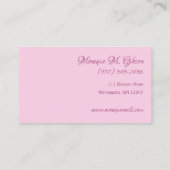 ピンクさくらんぼブロッサムパーソナライズされた名刺 名刺 (裏面)