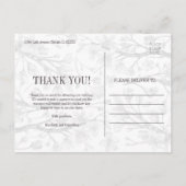 ピンクさくらんぼブロッサムフローラありがとう写真 インビテーションポストカード (裏面)